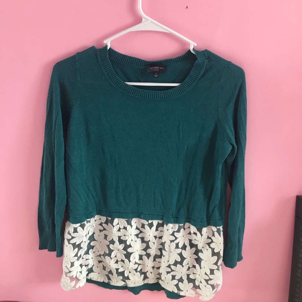 Teal floral shirt